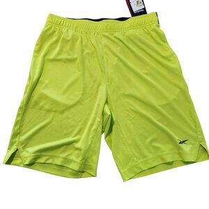 Reebok Shorts Comm Knit Athletic Training Acid Yellow IB1271 Mens Small NEW NWT
